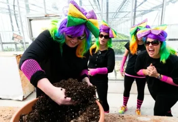 Women planting