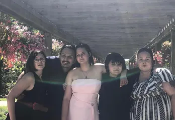 Family in Garden