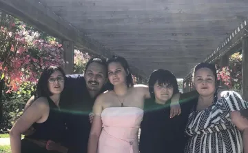 Family in Garden